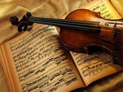 小提琴与乐普图片素材