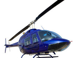 蓝色直升机图片素材