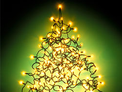 灯光组成的圣诞树