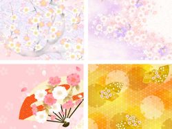4张日式樱花底纹高清图片