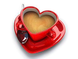 3D心形系列高清图片-爱心咖啡