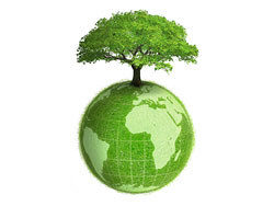 大树与地球绿色图片素材