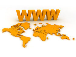 橙色www和世界地图3d图片素材