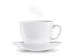 白色咖啡杯矢量图