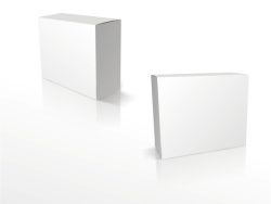 方形空白包装盒矢量图