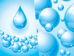 质感水滴水泡矢量图