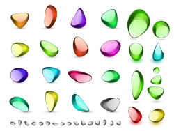 五颜六色的透明晶体矢量图
