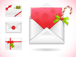圣诞节邮件矢量图