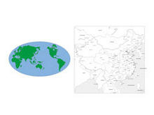 世界和中国地图矢量图