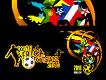 2010南非世界杯足球主题矢量图