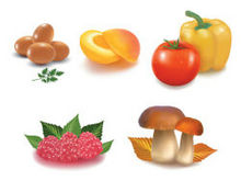 健康水果食物矢量图
