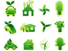绿色环保节能图标矢量图