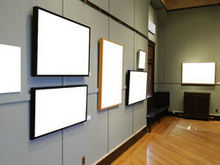 画廊,广告牌与画框高清图片
