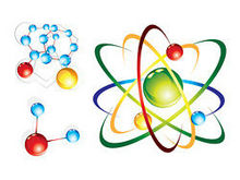 化学分子结构水晶球矢量图