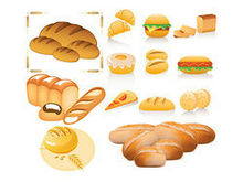 面包面点食品矢量图