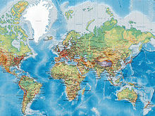 山丘海洋地形世界地图平面图矢量图