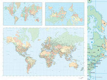 世界地图平面图矢量图