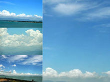 蓝天白云大海高清图片