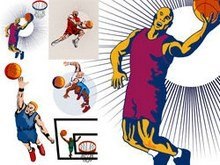 篮球运动插画高清图片