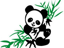 卡通熊猫国宝矢量图