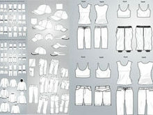 空白衣服服装设计矢量图
