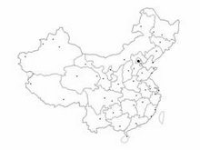 线描中国地图矢量图