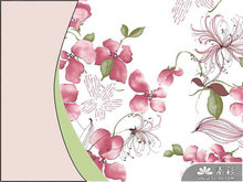 水彩花纹花卉PPT模板