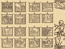 古代国外线描画矢量图