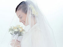 婚纱婚礼新娘侧面高清图片