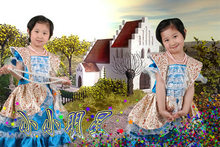 乡村庄园童话儿童写真PSD模板