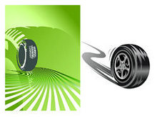 动感汽车轮胎轮胎矢量图