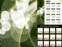 2010日历花纹图案矢量图