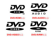 DVD光盘音像标志矢量图