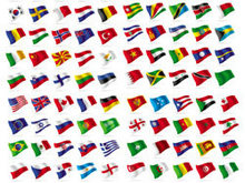 全球各国国旗旗帜矢量图