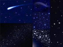 璀璨的星空夜景矢量图