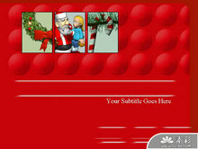 红色圣诞主题PPT模板