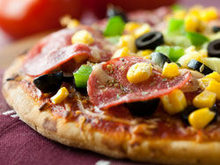 玉米火腿披萨高清图片