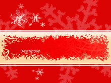 红色圣诞节背景PPT模板