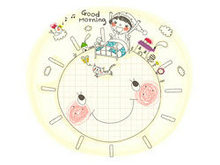 韩国可爱卡通线描家庭矢量图2