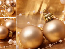 圣诞节彩球装饰品高清图片