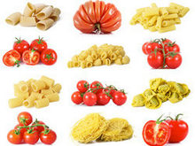 西红柿蔬菜与面食高清图片