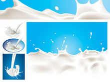 动态液体牛奶矢量图