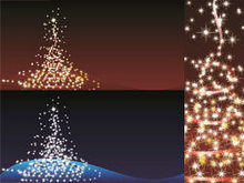 闪光圣诞树矢量图