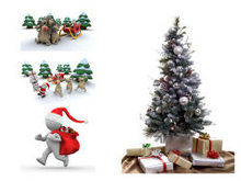 3D圣诞树圣诞节高清图片