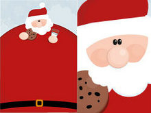 肥胖可爱圣诞老人矢量图
