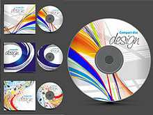 动感CD封面设计矢量图
