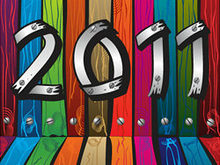 2011新年立体字矢量图3