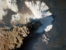 火山爆发航拍图高清图