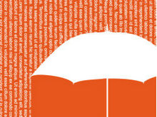 雨伞字体排版背景素材