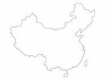 中国地图轮廓矢量图